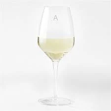 Engraved Luigi Bormioli Monogram Atelier White Wine Glass