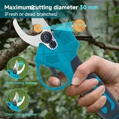 Magicfox Sécateur Électrique Sans Fil Brushless avec 2 Batteries,1 lame remplaçable