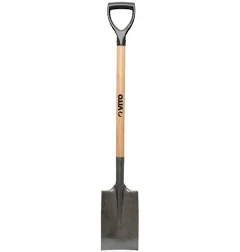 Bêche à rebord Acier Trempé Manche en Bois Poignée ergonomique Vito