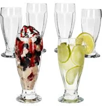 MamboCat LONDON Eisbecher mit Fuß 350ml klar hohe Eiskaffeebecher Shake