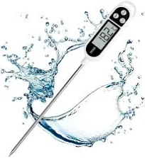 Thermomètre Cuisine Thermomètre Numérique Digital avec Sonde Longue,Thermomètre Viande pour Nouriture,Viande,Huile