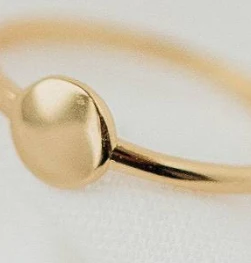 Initial Ring Ringe So Loved Manufacture 14kt Gold Vermeil