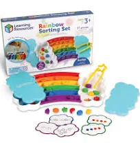 Juego rainbow sorting tray
