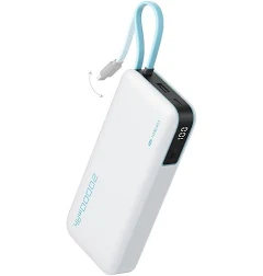 CUKTECH Power Bank 45W Powerbank 20000mah mit Integriertem USB-C Kabel