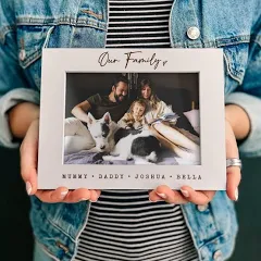 Personalisierter Familienfotorahmen Geschenkandenken | Individuelle Geschenke für Großeltern | Oma, Nanny Geschenk, Familien Bilderrahmen, Weihnachtsg