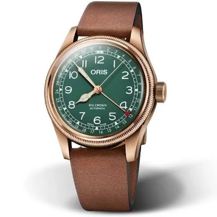 Oris Men's Big Crown Pointer Date 80th Anniversary Edition Leather Watch