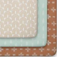 Delta Children Fitted Crib Sheets for Girls and Boys 100% Organic Cotton Crib Sheet for Standard Crib and Toddler Mattresses