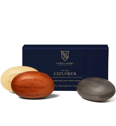 Caswell-Massey Sandalwood Explorer Triple- Milled Soap Set