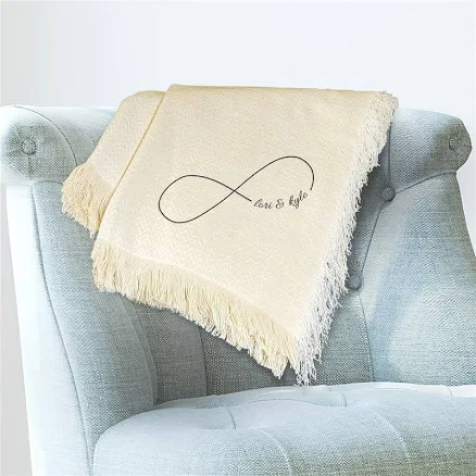 Embroidered Couples Throw By Gifts For You Now