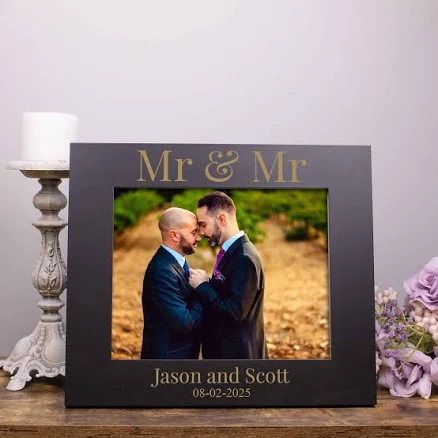 Personalized "Mr & Mr" Wedding Picture Frame