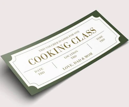 Cooking Class Coupon Certificate - INSTANT DOWNLOAD - EDITABLE Text - Printable Cooking Class Voucher, Cooking Class Ticket Invite