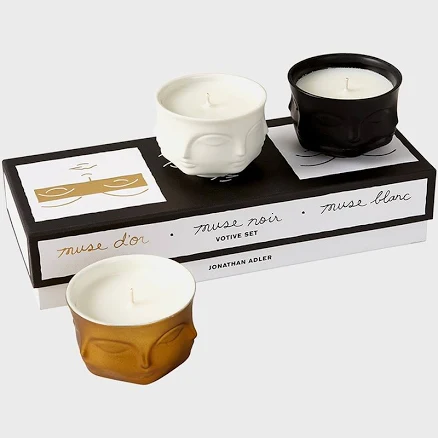Jonathan Adler Muse Votive Candle Set of 3