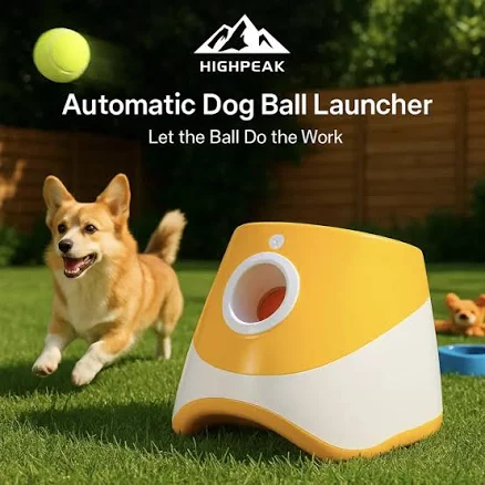 HighPeak Automatic Dog Ball Launcher with 3 Balls & Adjust Distance Extra Balls ONLY - 3pack / 6 Balls