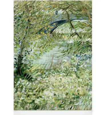 Van Gogh River Bank in Springtime Canvas Print