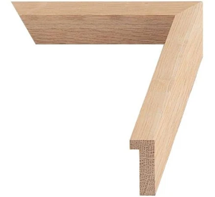 Custom Frame | White Oak Gallery Picture Frame - Corner Sample | By American Frame