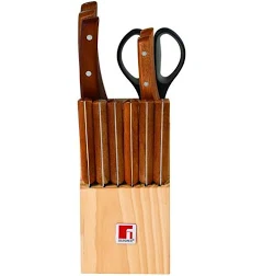 Juego de Cuchillos de Cocina y Soporte Bergner Nature acero inoxidable