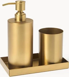 Accesorios de baño de metal Halston set de 3 Dorado metal