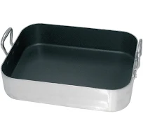 Bandeja para hornear antiadherente 10 L con revestimiento de teflón y asas remachadas – 450 mm – Profesional y resistente – Vogue