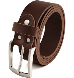 marrón Vintage Cinturón de piel de búfalo cuero 40 mm de ancho y aprox