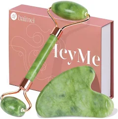 Gua Sha und Gesichtsroller Tool Jade Roller Gesichts