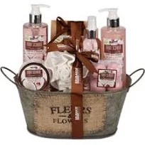 BRUBAKER Pflege-Geschenkset Dusch und Badeset mit Kokosnuss & Erdbeer Duft Set