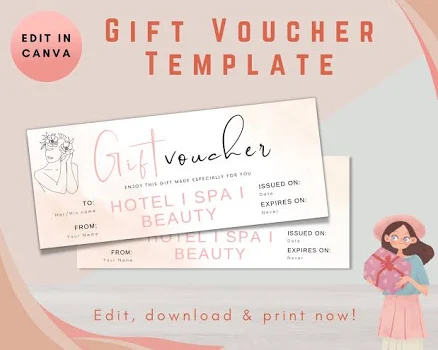 Spa Day Ticket, Spa Night Away, Massage Voucher, Spa Coupon, Massage Voucher, Spa Facial Coupon, Spa Day Certificate, Spa Voucher Ticket