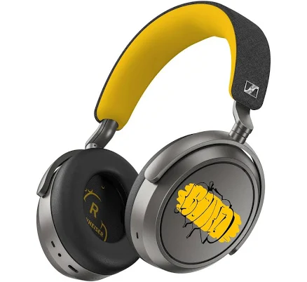 Наушники Sennheiser Гарнитура мониторные Momentum Wireless 4 80th Anniversary 2м черный/желтый беспроводные bluetooth оголовье